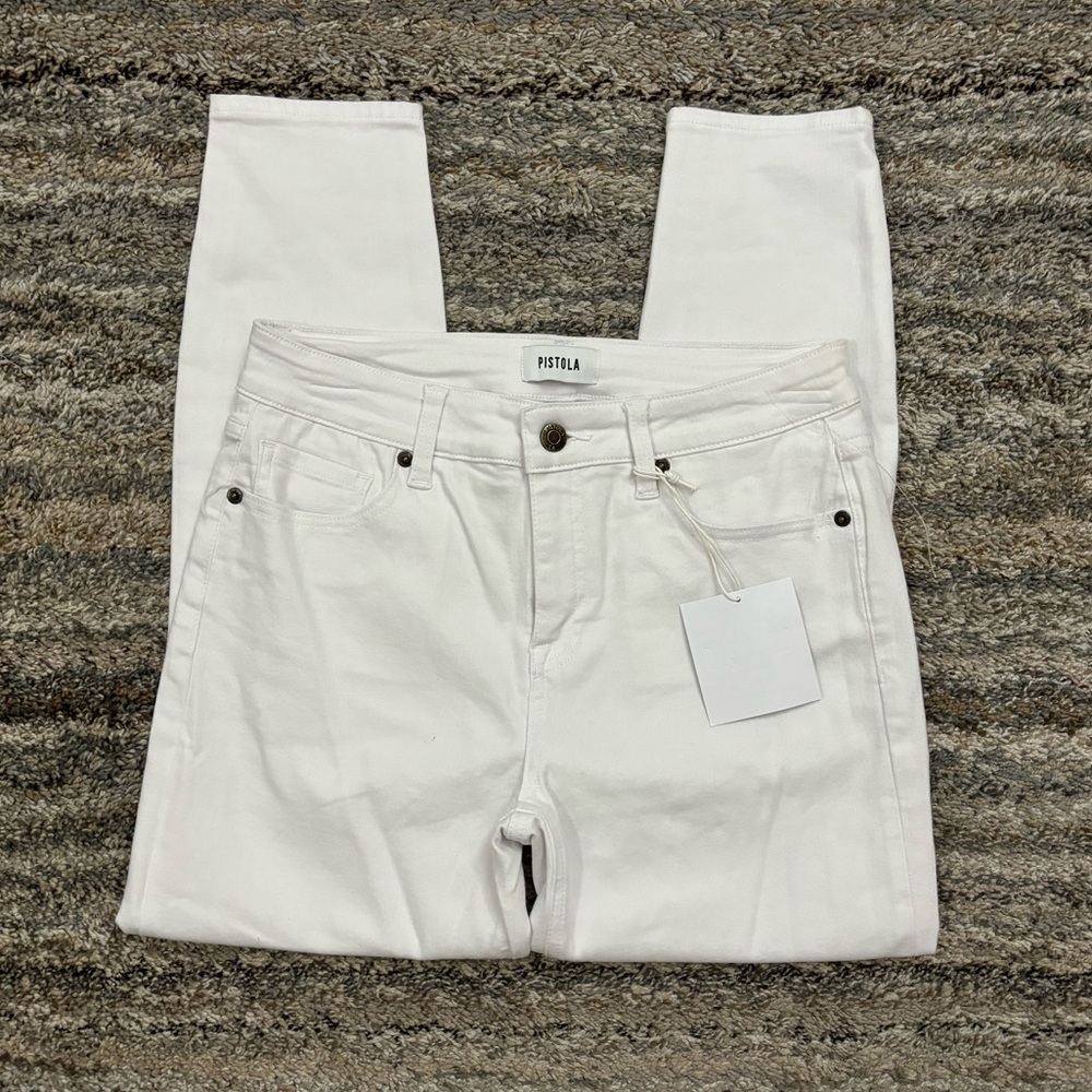 Pistola Mid Rise Cropped Skinny Jeans Sz 28 NWT | Pistola White Cropped Skinny *